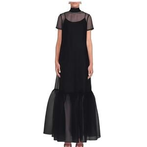 Staud Calluna Maxi Dress In Black Medium NWT